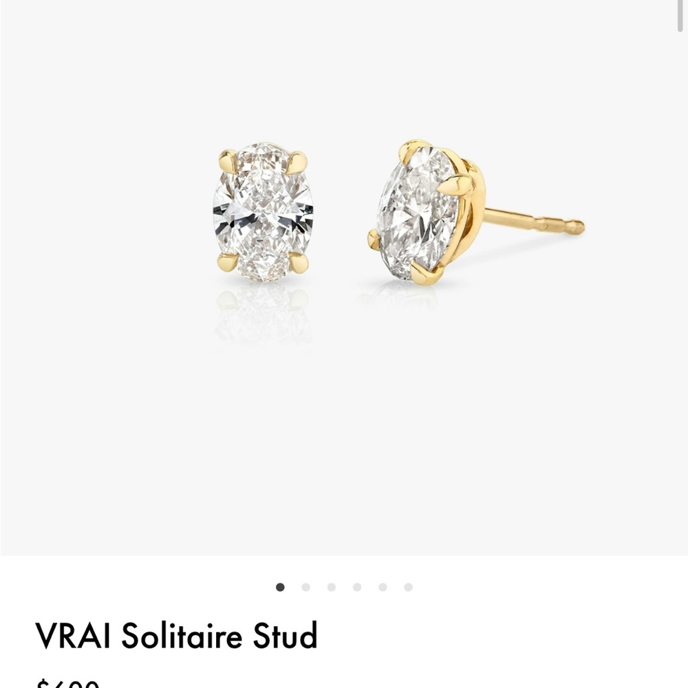 1/4 Ct Oval Diamond Studs from Vrai